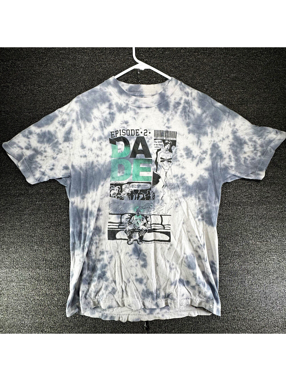 TRSN SPLS Men’s Large Gray White Tie-Dye Graphic Crew Neck T-Shirt Episode 2